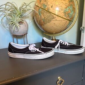 Vans Black and White Slip-On Shoes